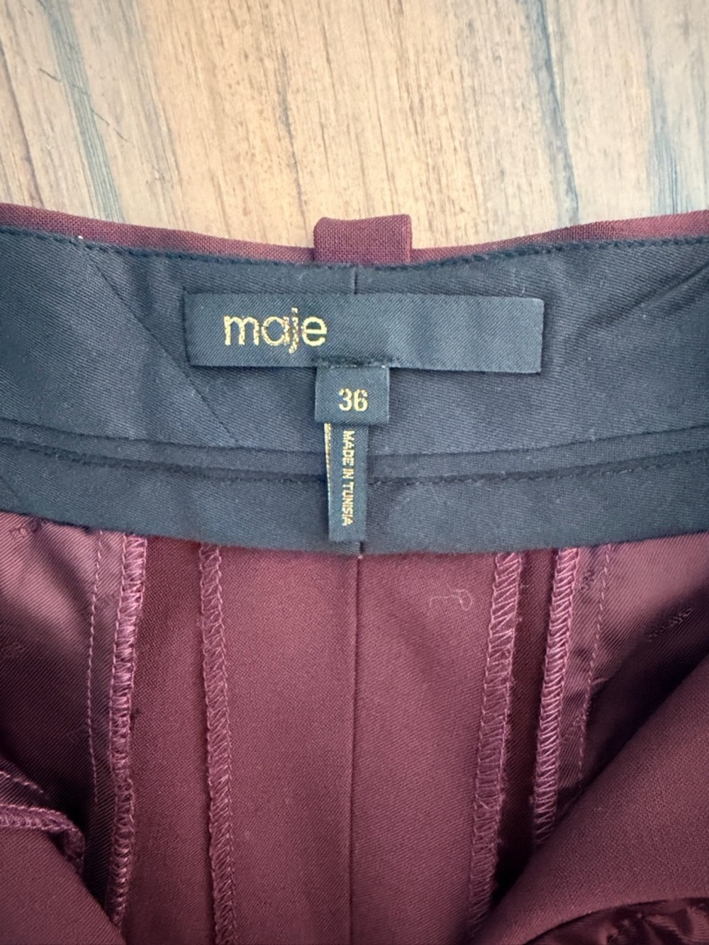Autumn Dress Pants Maje Tailored High-Waist Interview Outfit - Picture 10 of 14